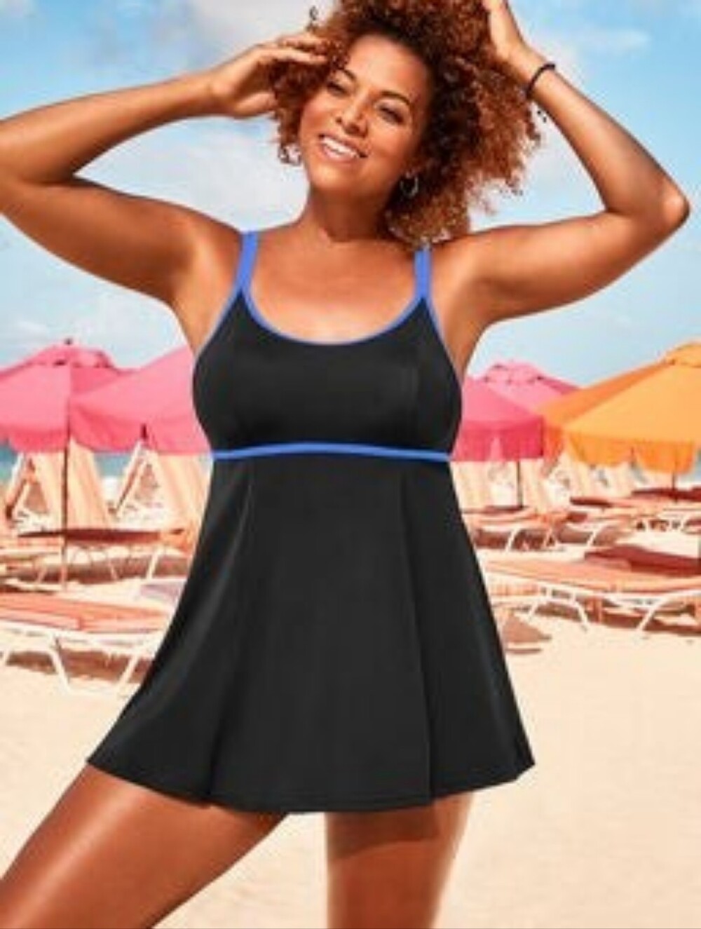 NWT Shape FX One Piece Swim Dress 12 - Picture 3 of 10